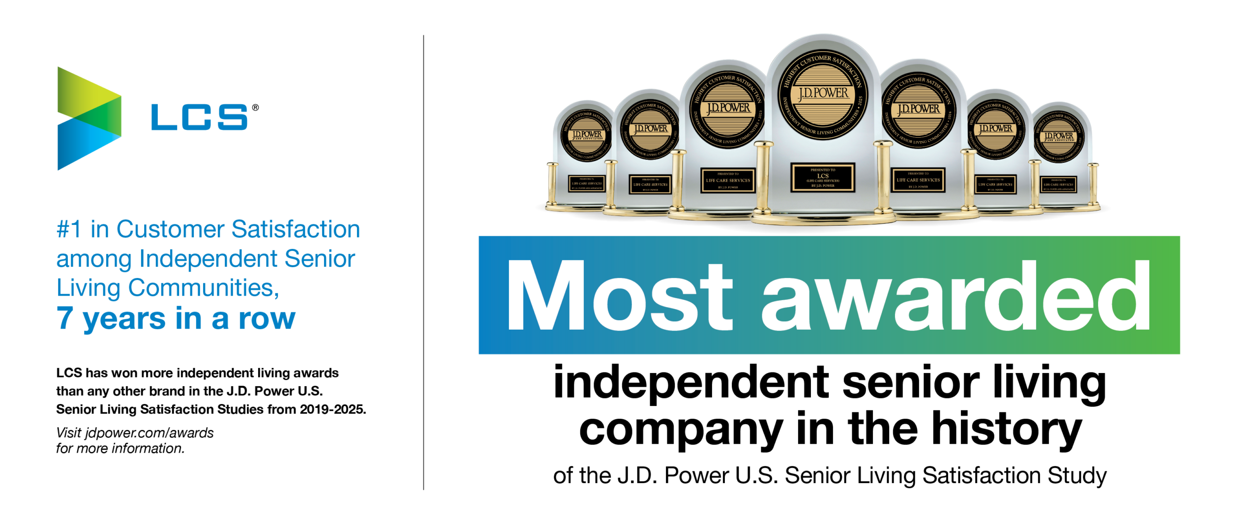 Award recognition graphic for senior living