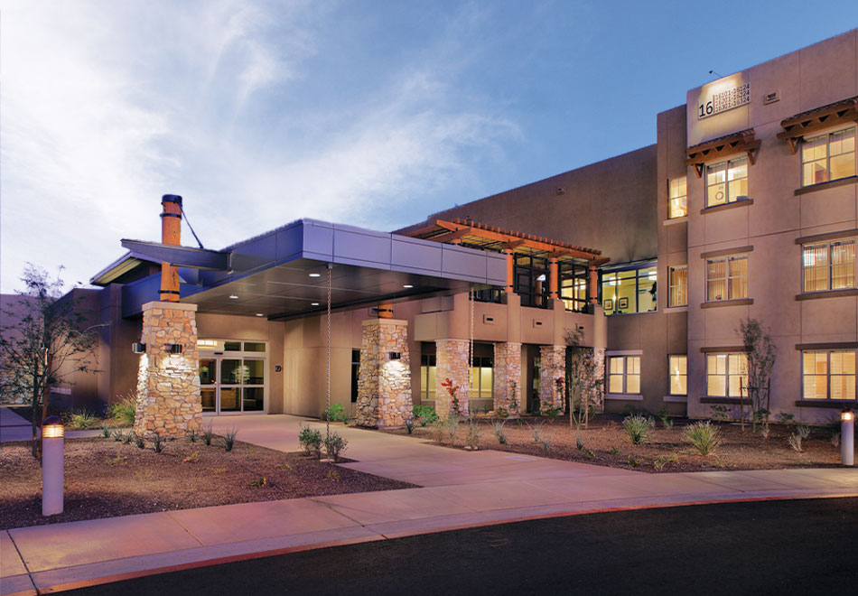 Exterior view of Acacia Health Center at Sagewood