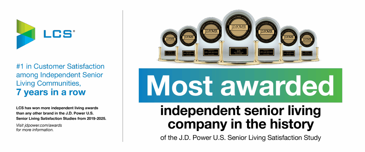 Award recognition graphic for senior living company