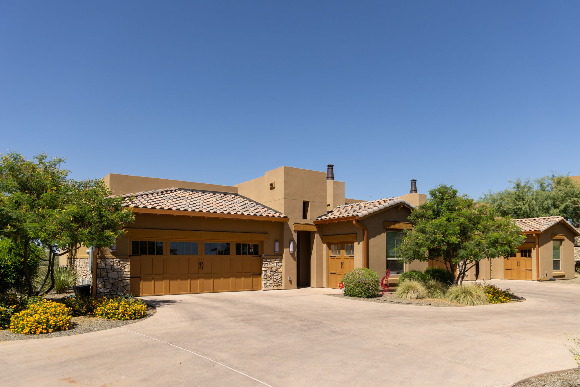 Exterior view of a facility with landscaping