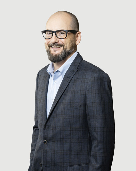 Professional man in a suit smiling