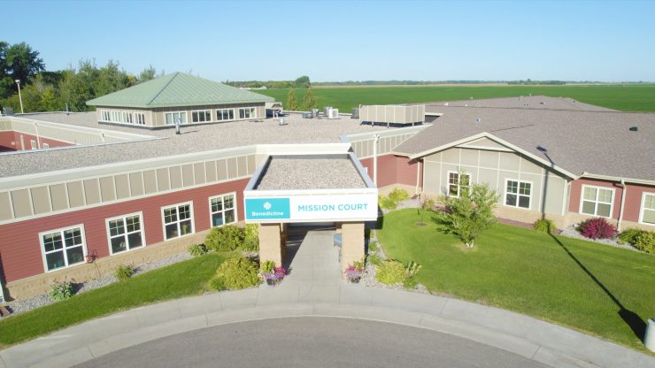 Exterior view of the Mission Court facility.