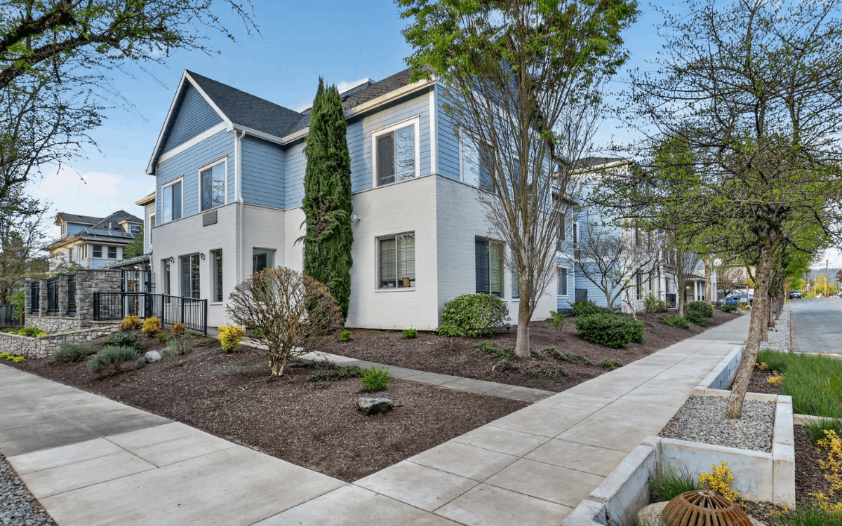 Exterior view of a residential assisted living facility.