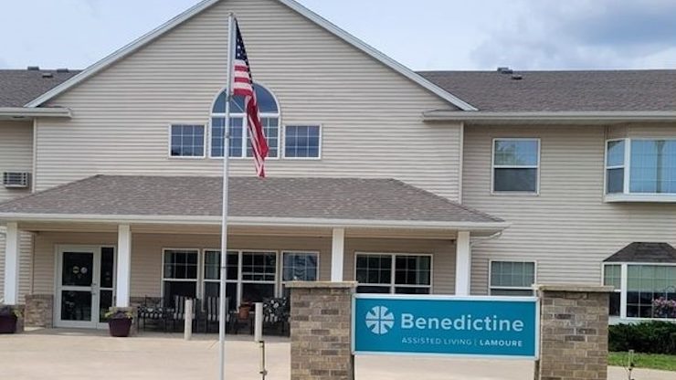 Exterior view of the assisted living facility