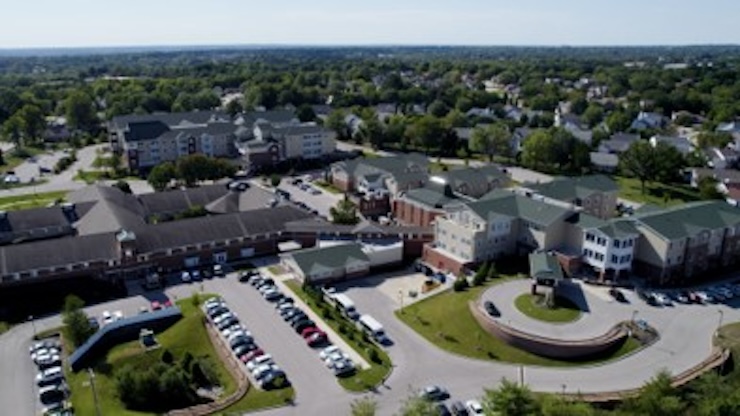 Aerial view of Cerenity Humboldt facility and surrounding area.
