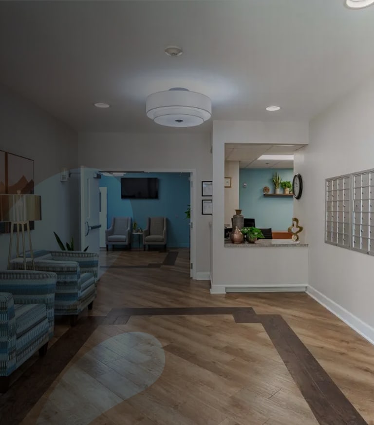 Interior common area with comfortable seating