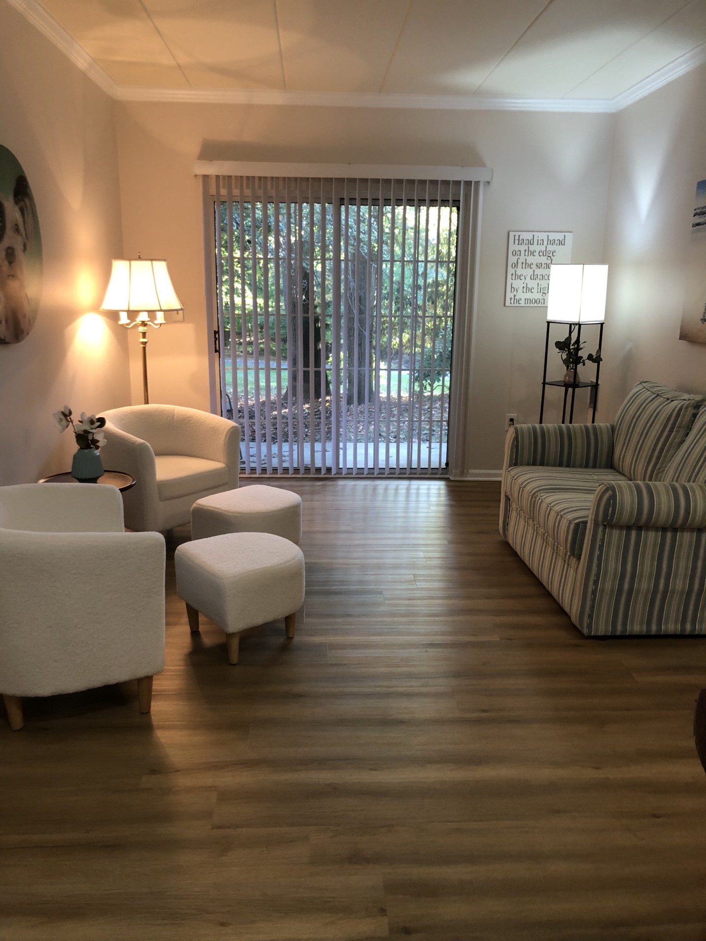 Cozy seating area inside the facility