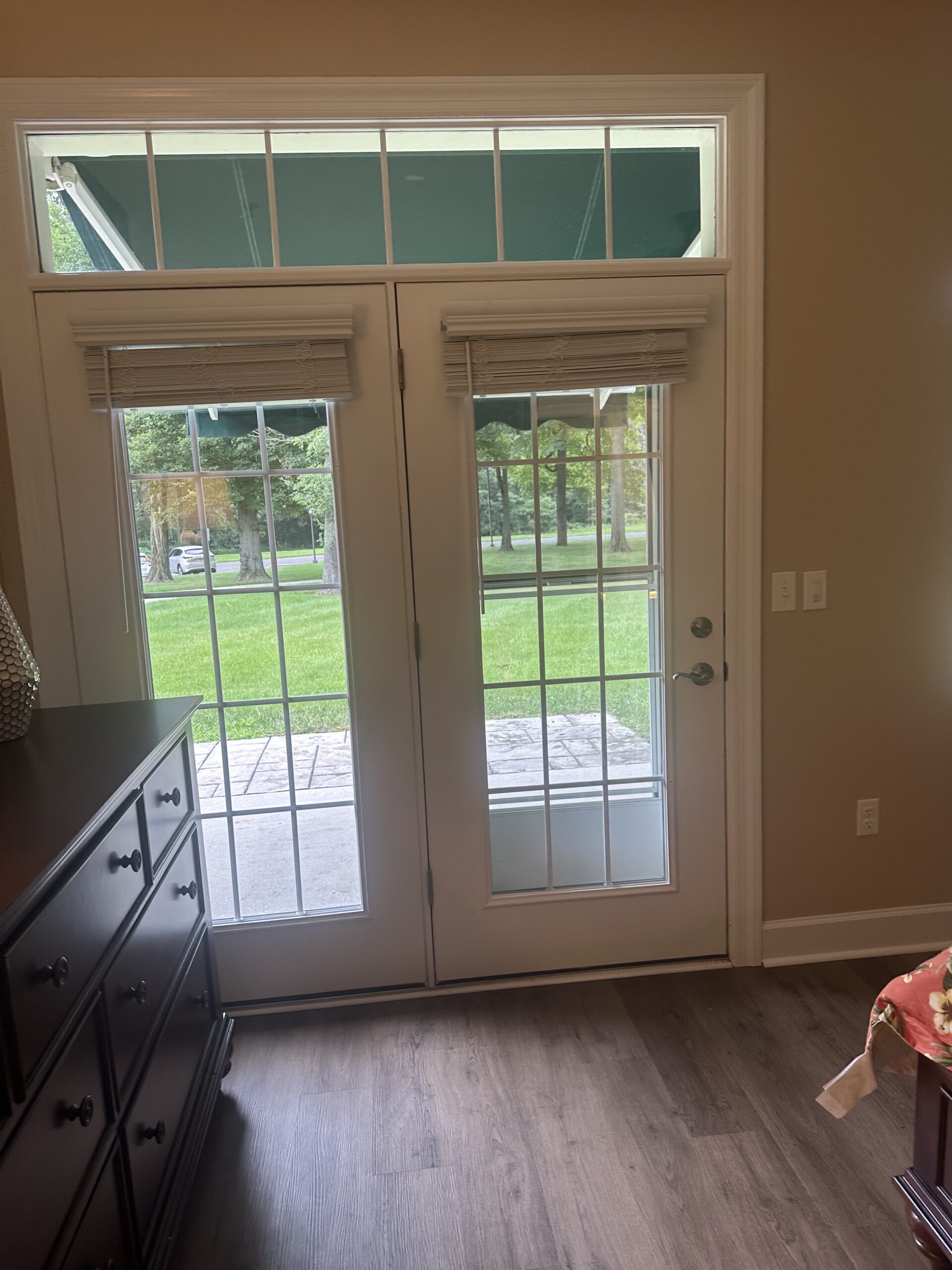 View of double doors leading to outdoor space