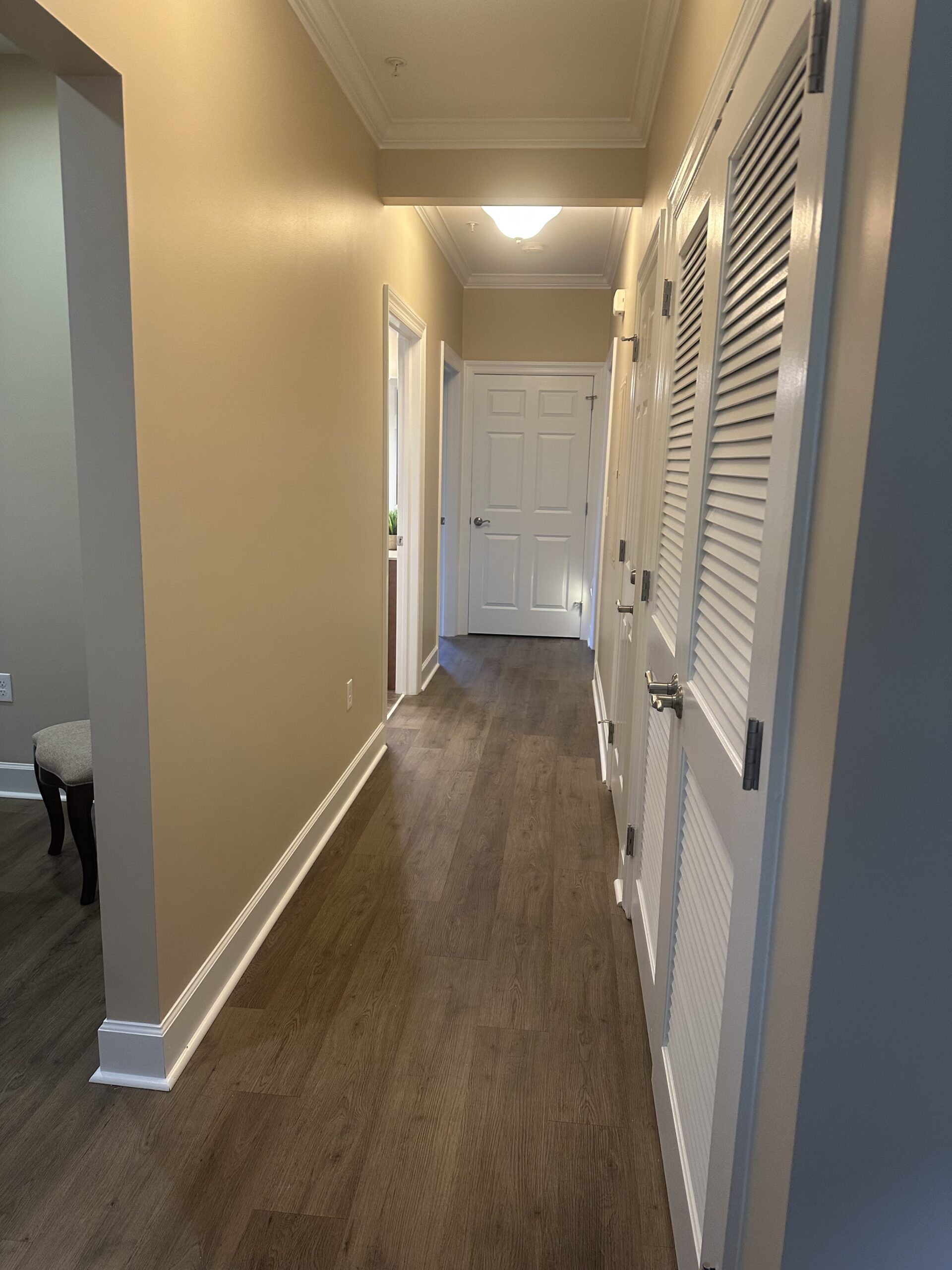 Interior hallway of a senior living facility