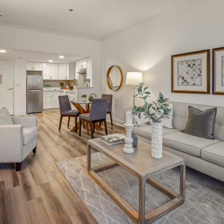 Bright and inviting interior of a living space