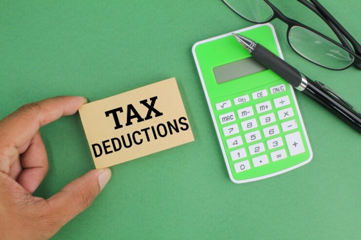 Calculator and tax deductions note