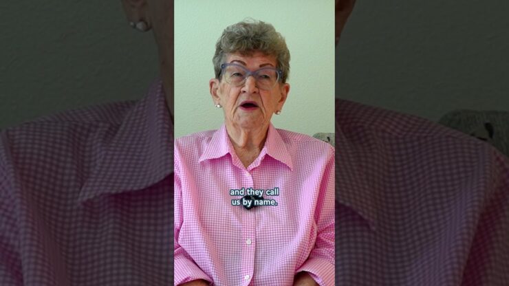 Resident speaking about their experience at the facility