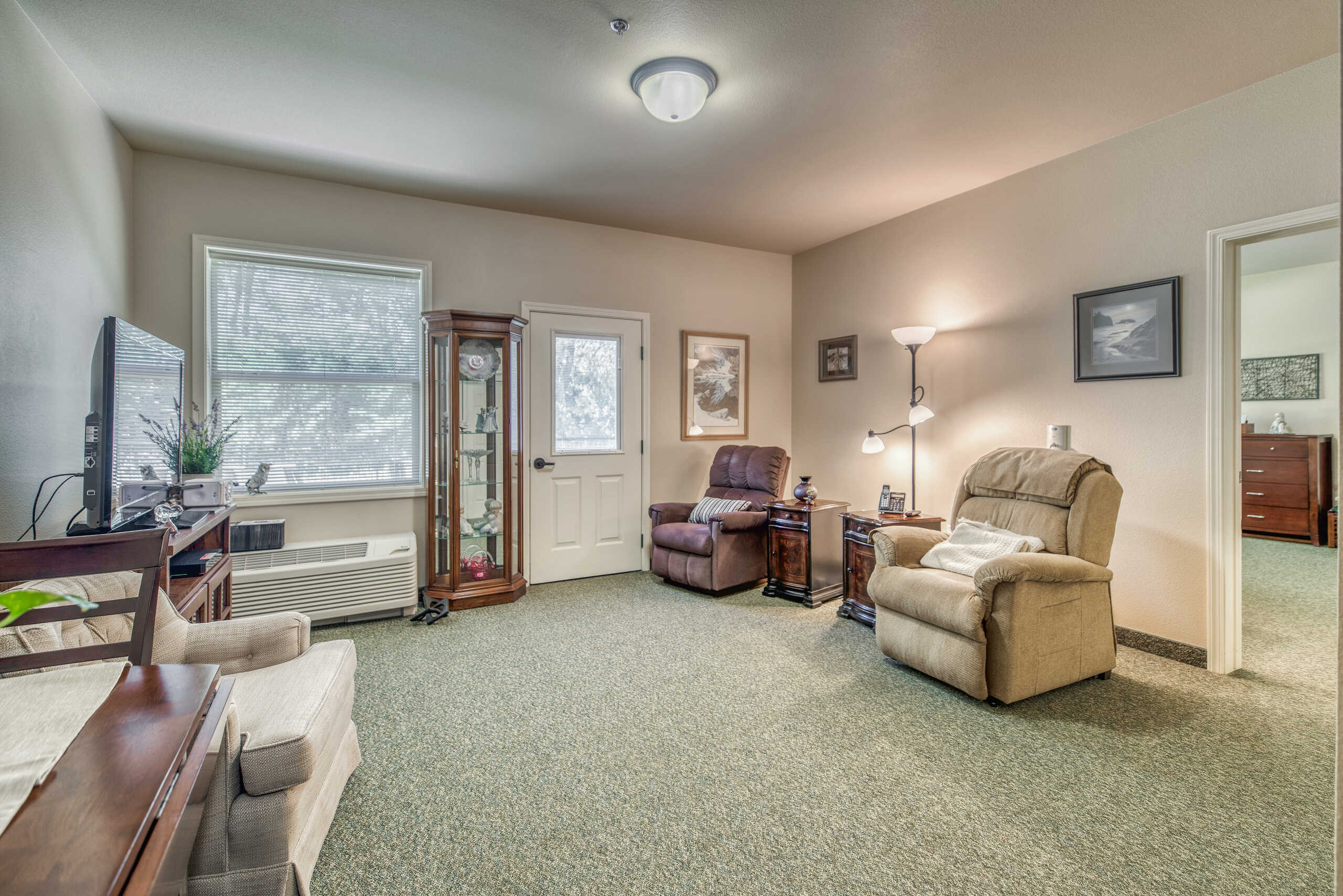 Cozy interior room with seating and decor