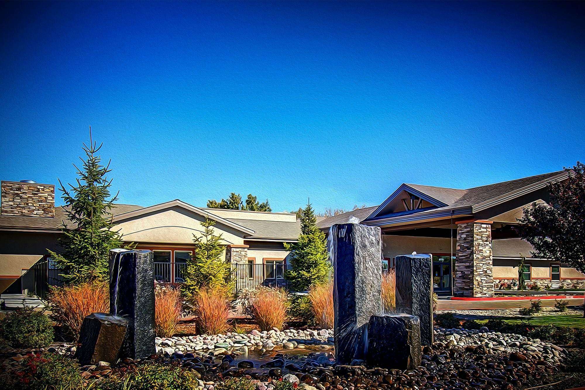 Exterior view of Grace Assisted Living Nampa with landscaping features