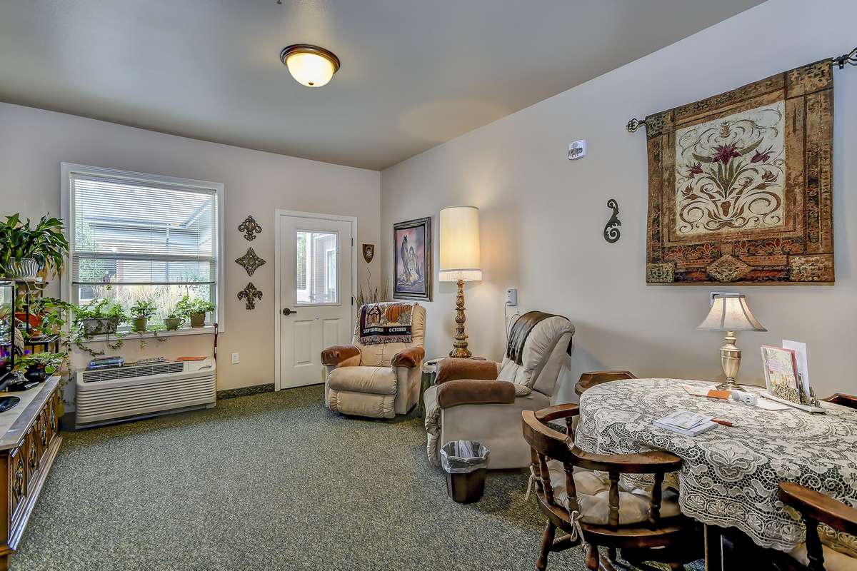 Cozy common area with seating and decor