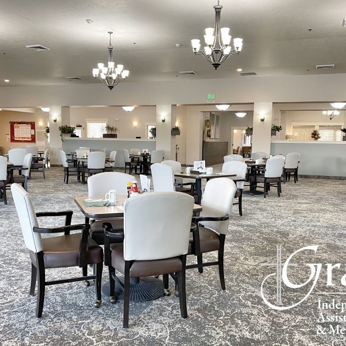 Dining room with tables and chairs