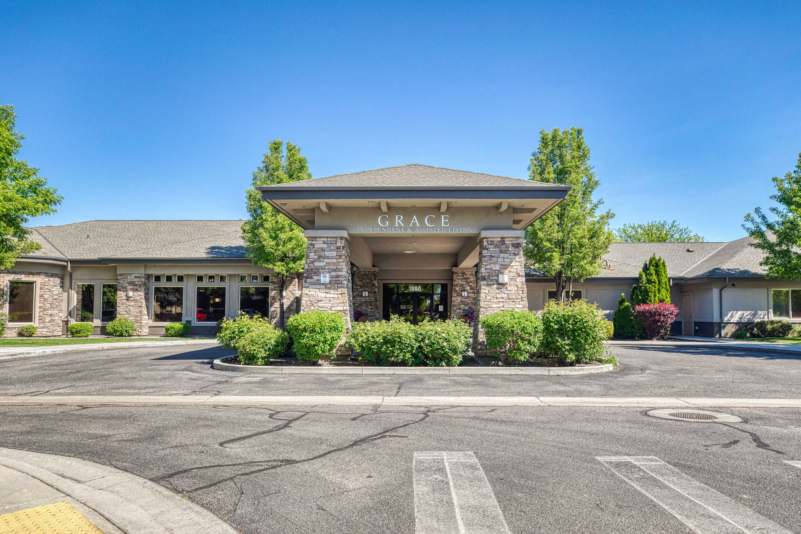 Exterior view of Grace Assisted Living building