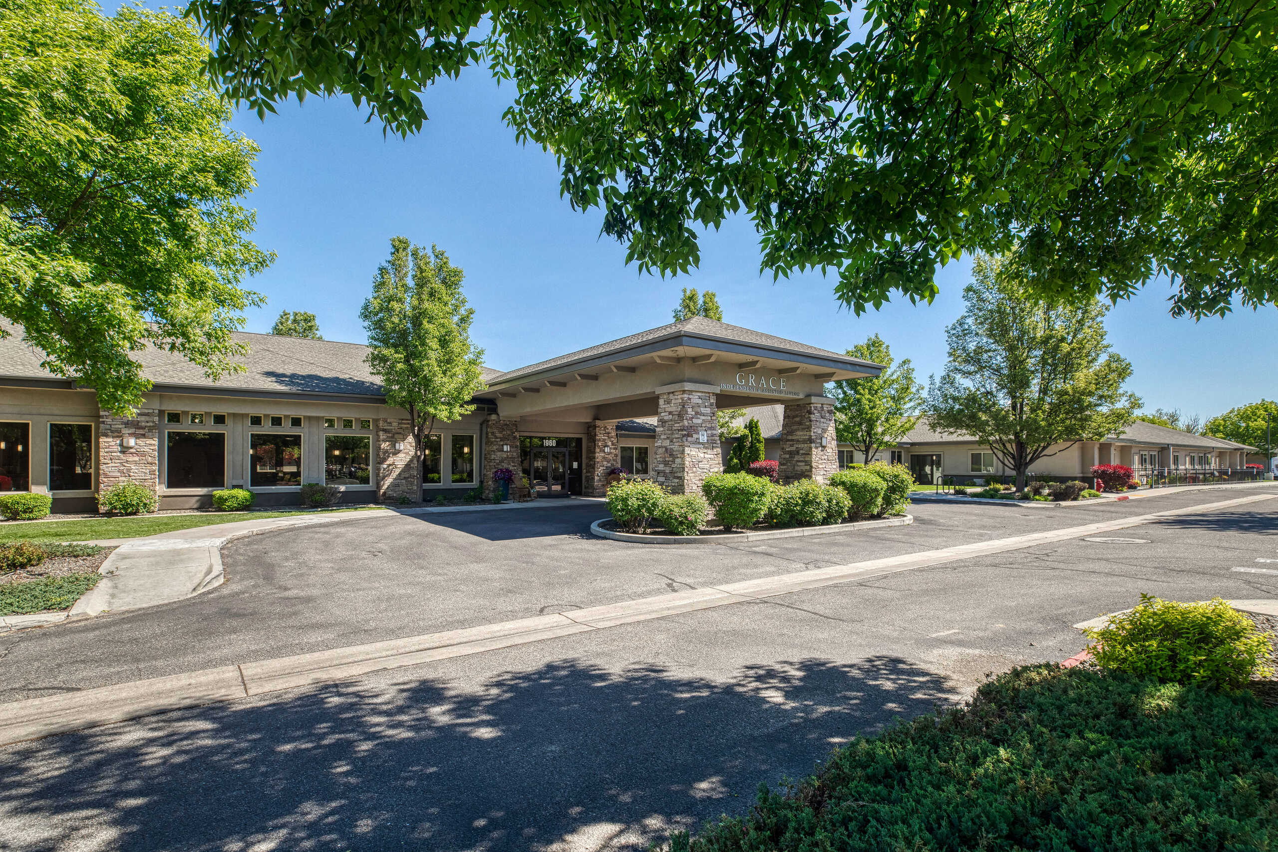 Exterior view of Grace Assisted Living building