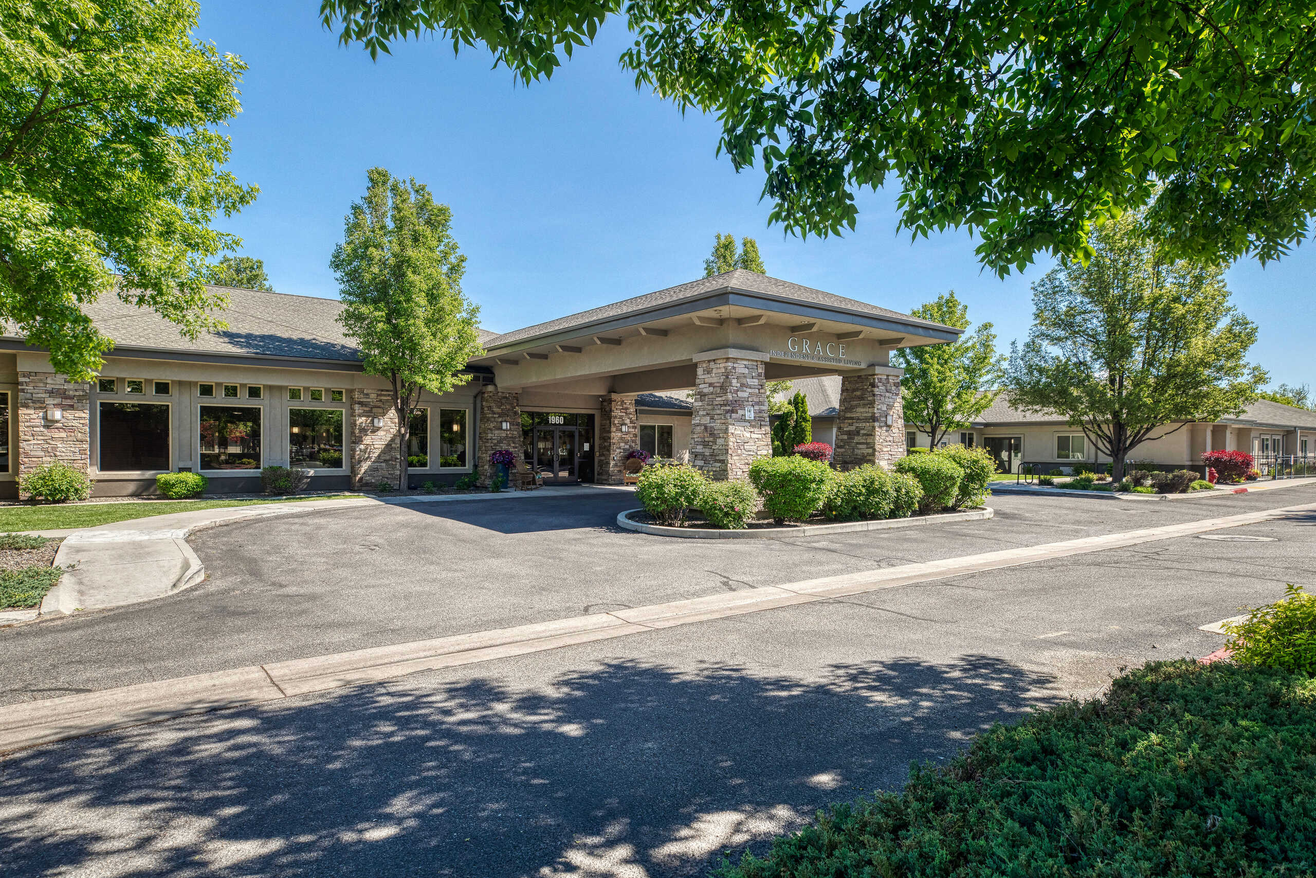 Exterior view of Grace Assisted Living facility