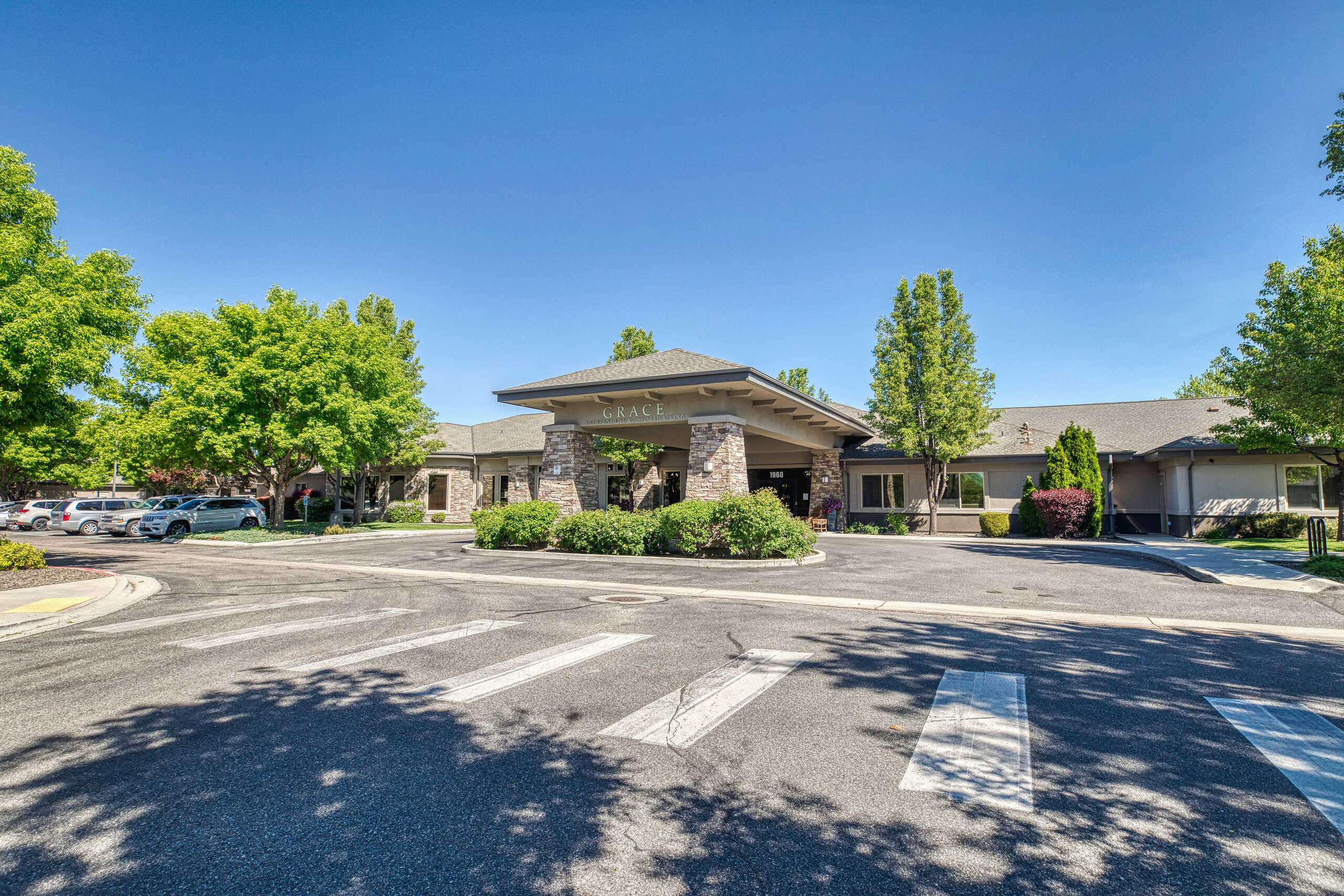 Grace Assisted Living exterior view with landscaping