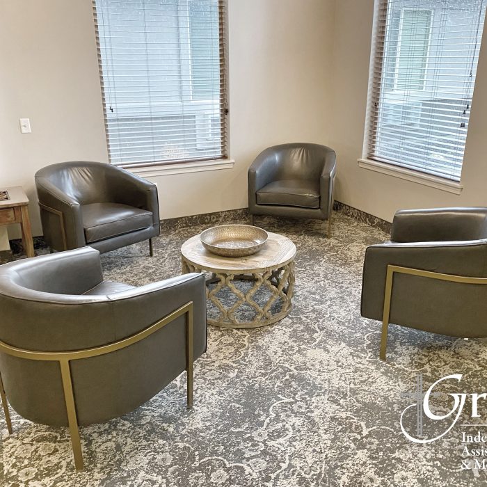 Comfortable seating area in a common area