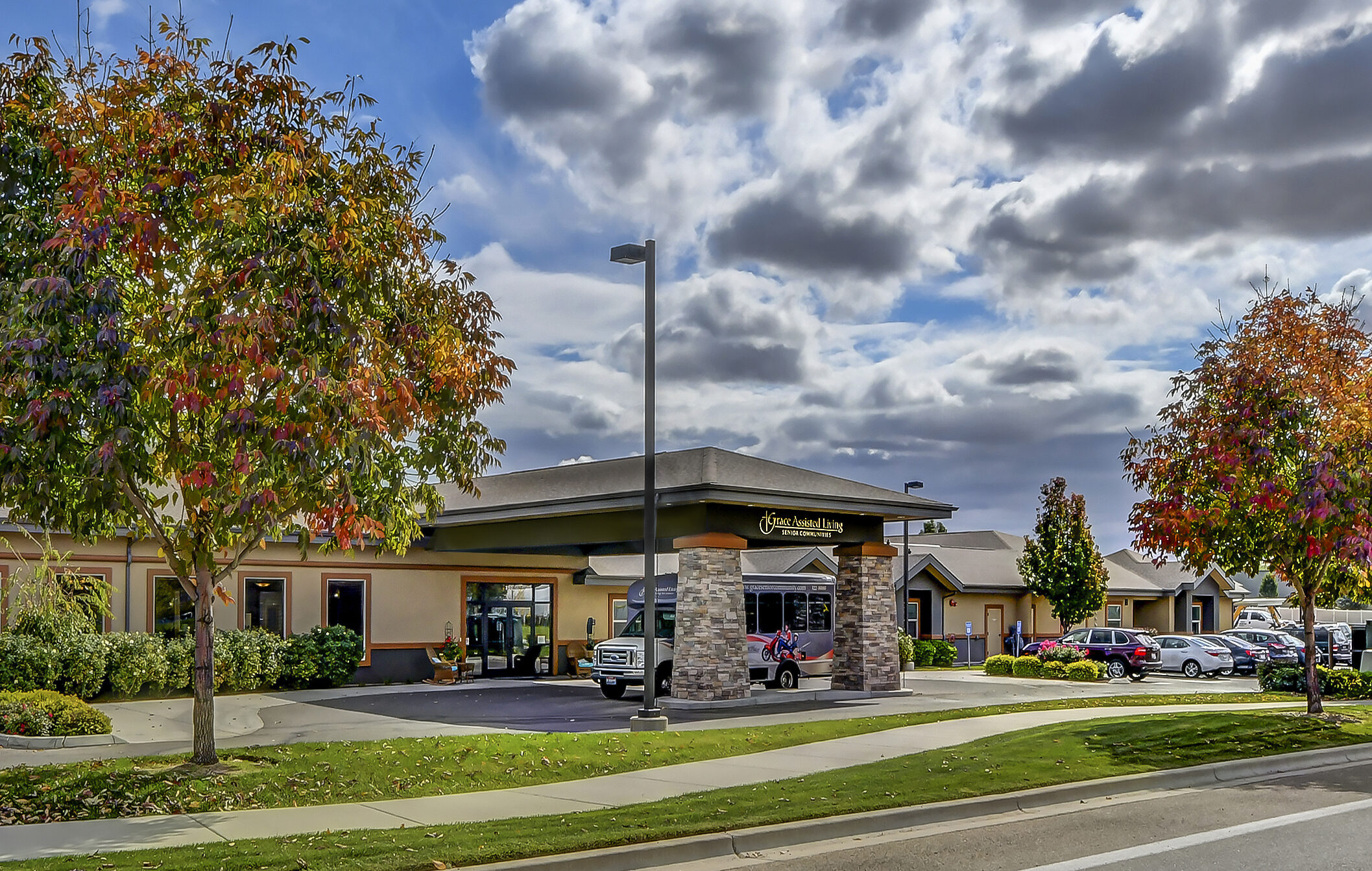Building exterior of Grace Assisted Living in Nampa
