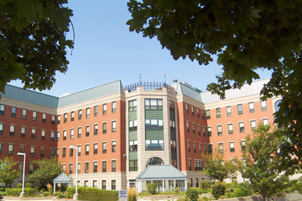 Exterior view of a nursing facility building
