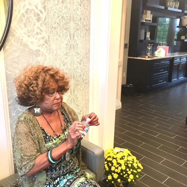 Resident engaged in an indoor activity.