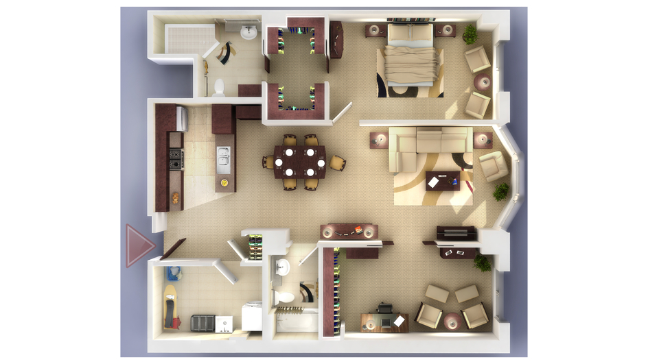 Floor plan layout of a living space