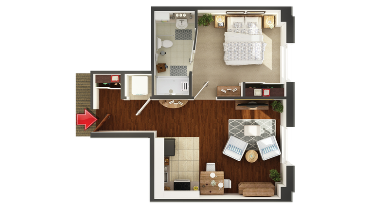 Architectural floor plan of a residence