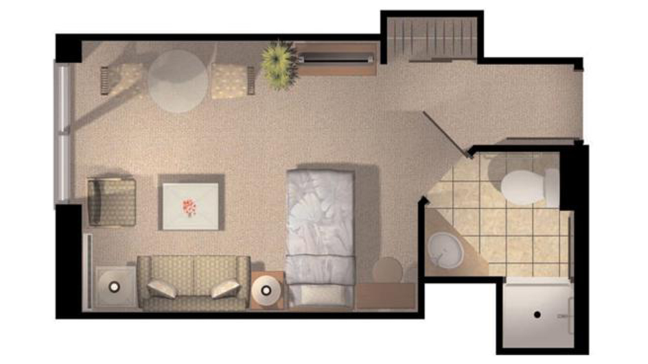 Floor plan of a residential unit