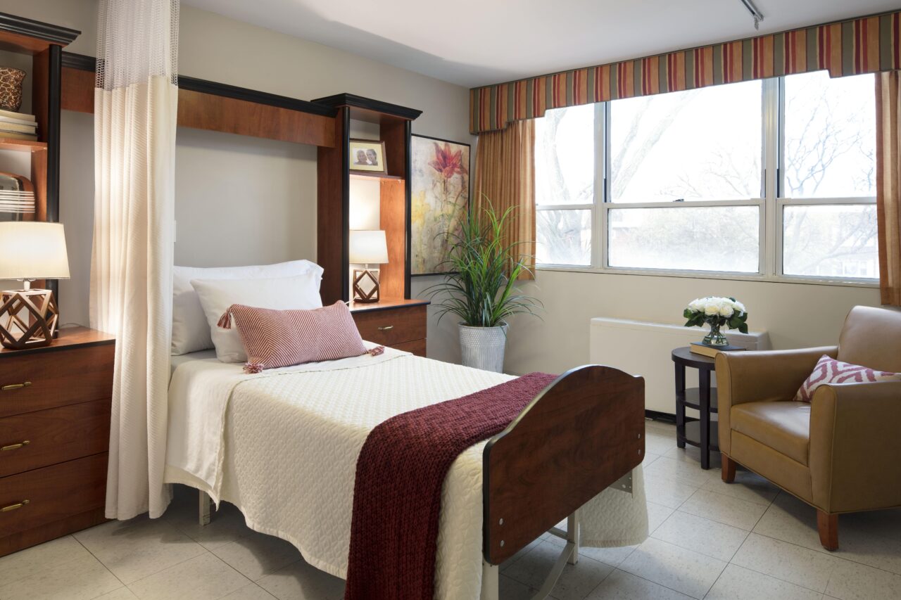 Cozy private resident room with furniture