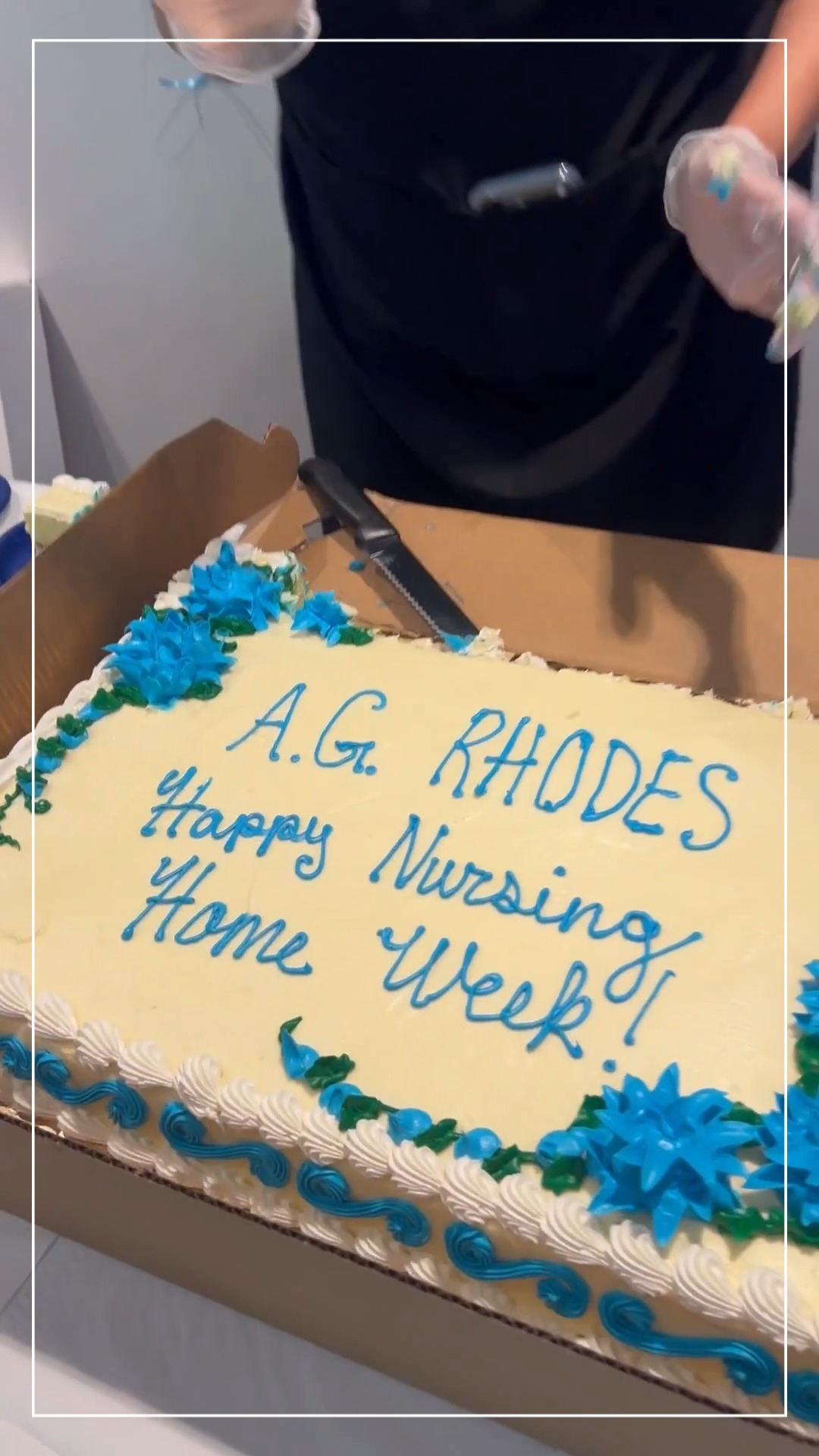 Celebration cake for Nursing Home Week