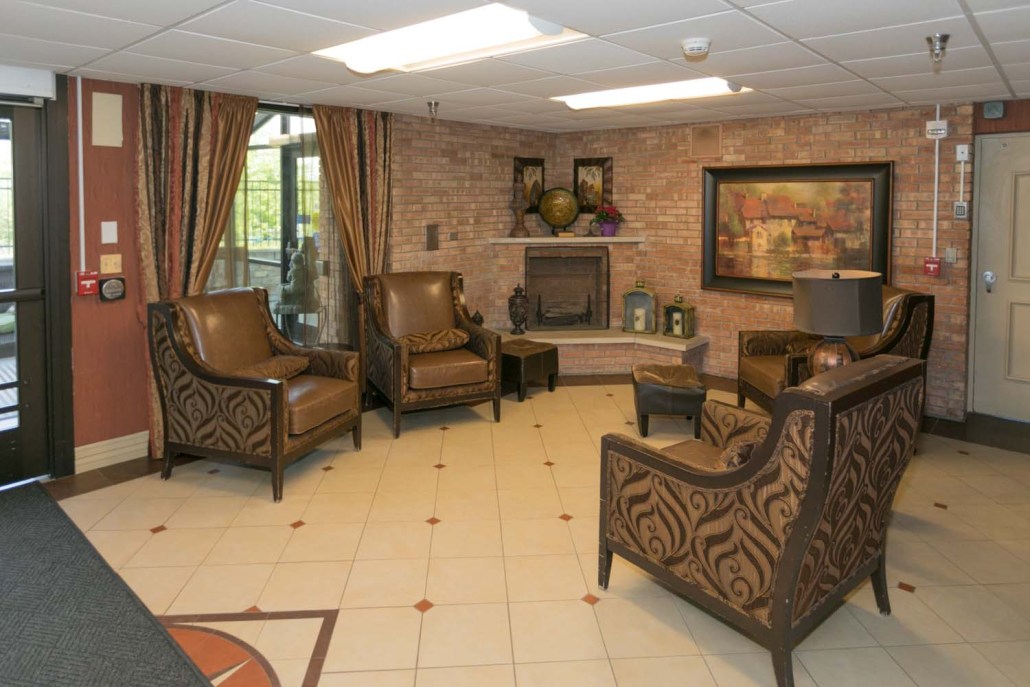 Cozy common area with comfortable seating and decor.
