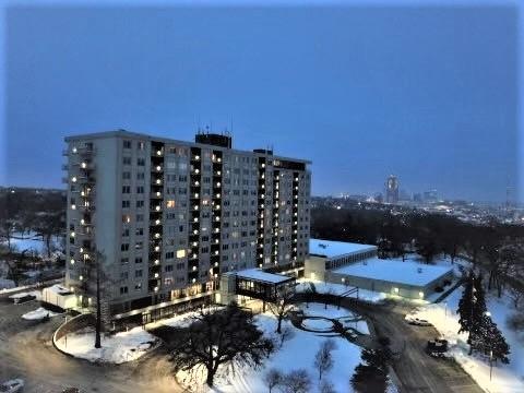 Exterior view of Scottish Rite Park during winter evening