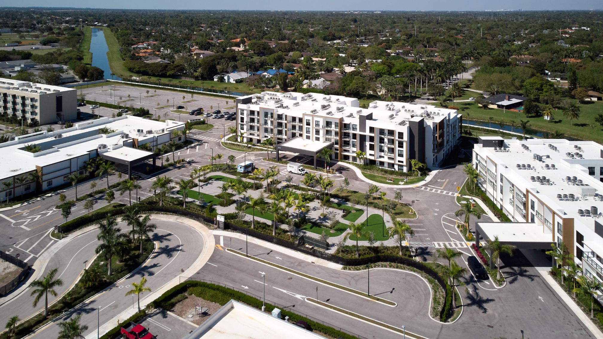 Aerial view of The Oasis at Coral Reef facility