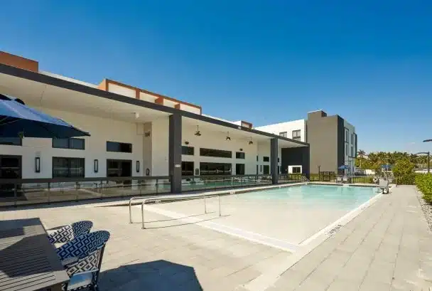 Outdoor pool area at the facility.