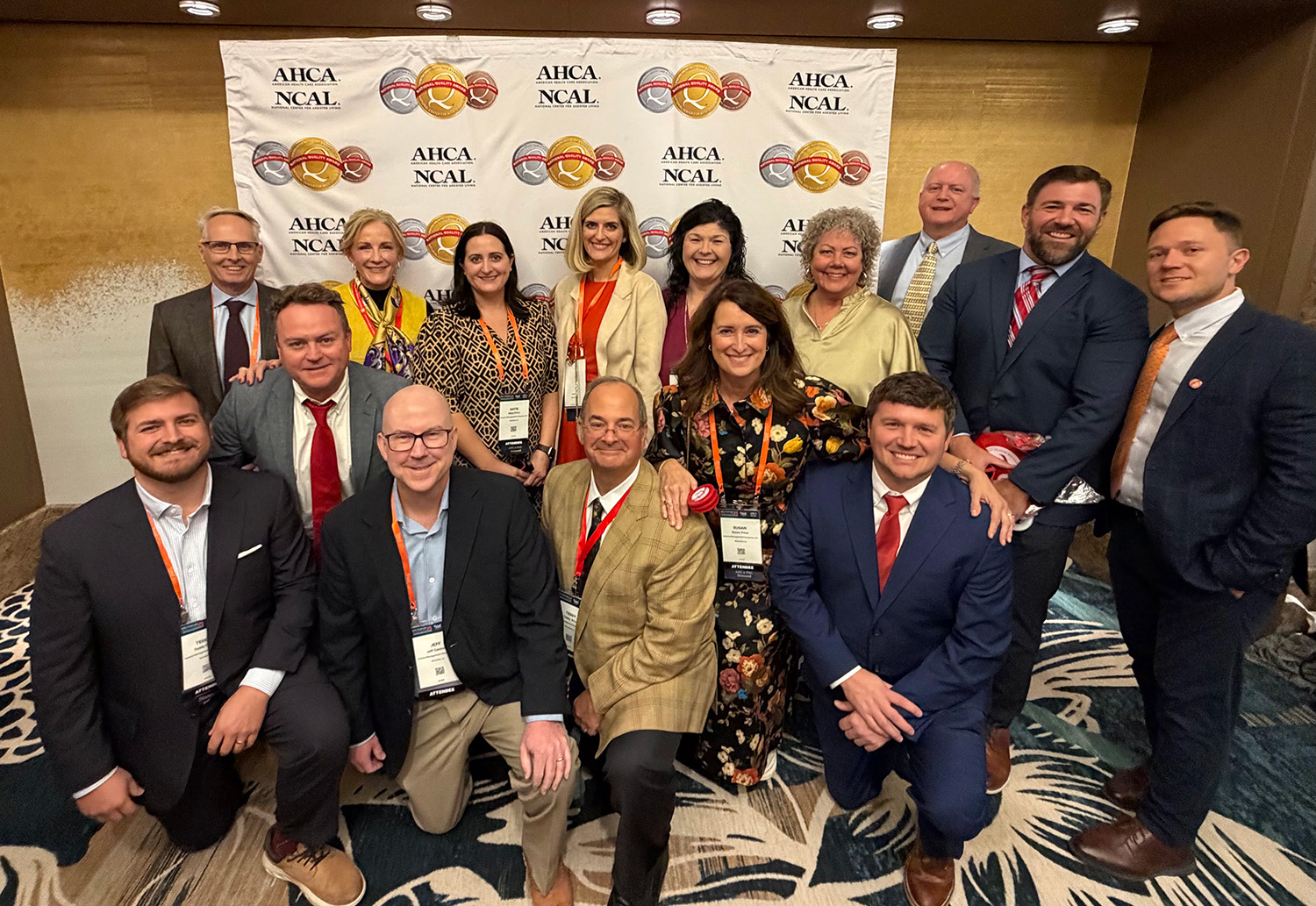 Group of professionals at an event
