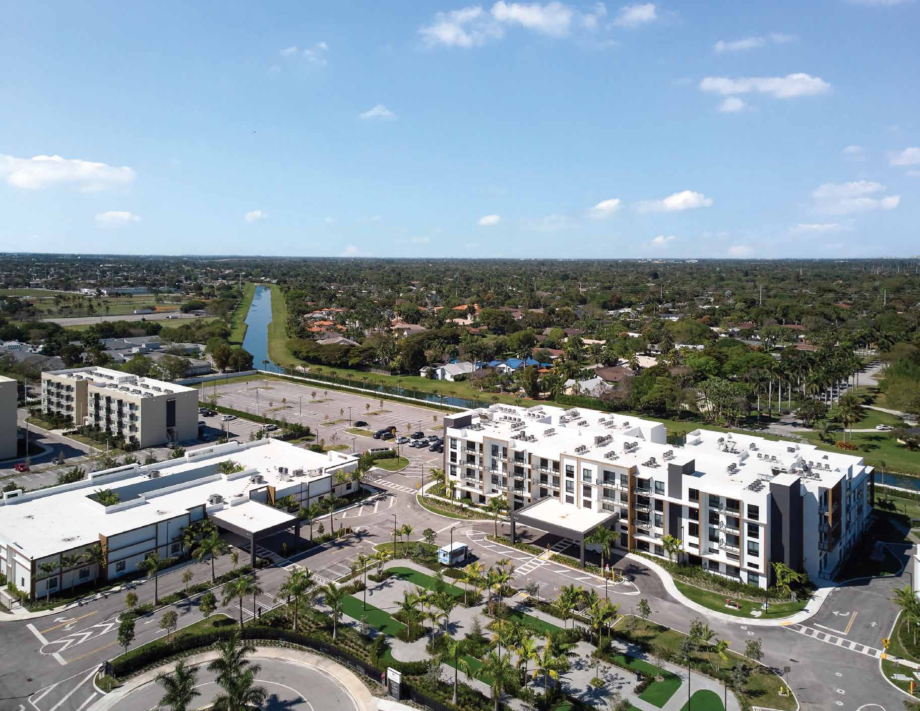Aerial view of the facility and surroundings.