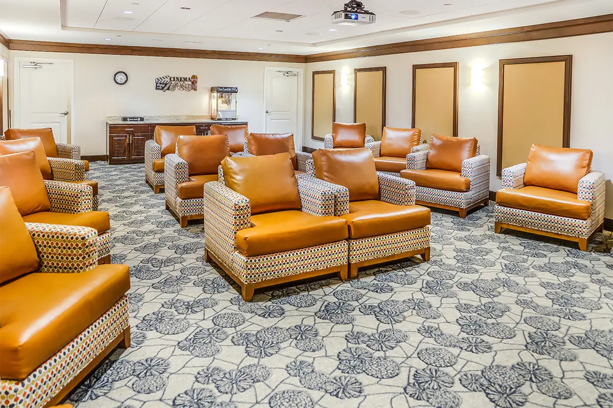 Cozy seating arrangement in a common area