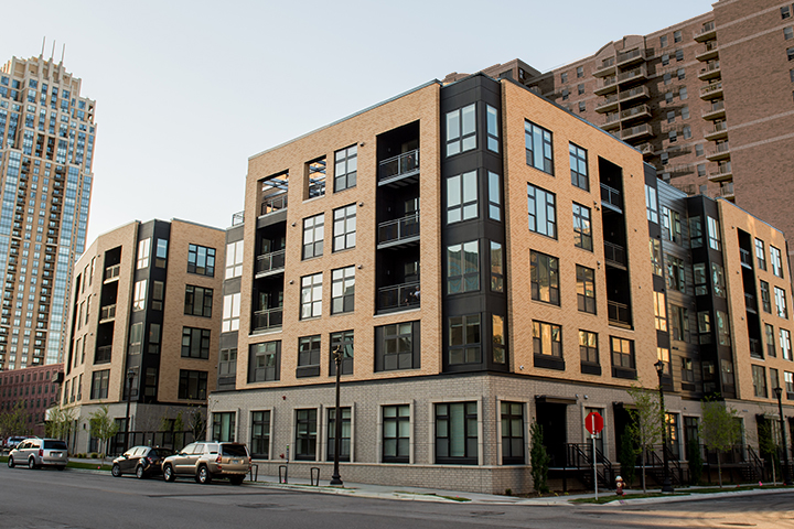 Exterior view of a modern assisted living facility