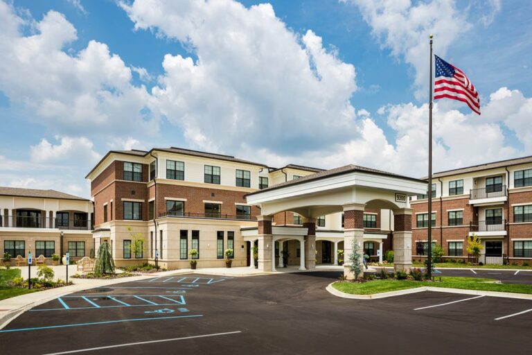 Exterior view of The Grand Senior Living facility