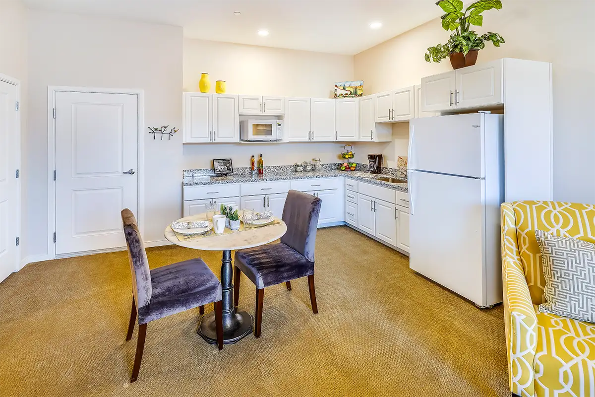 Well-furnished kitchenette in a cozy living space