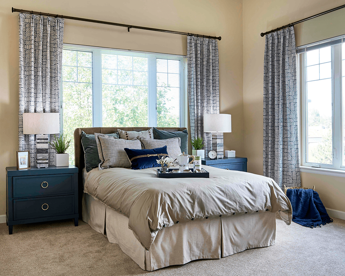 Cozy bedroom setup with modern decor