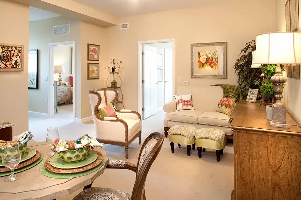 Cozy interior living room with elegant decor