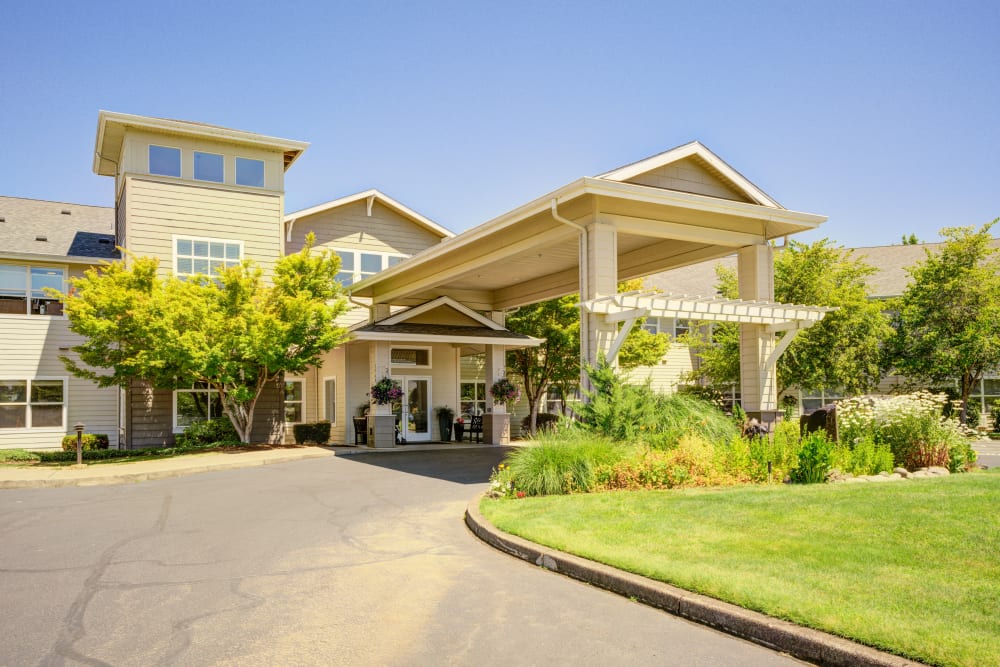Exterior view of Evergreen Senior Living facility