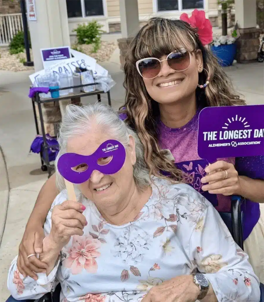 Residents participating in the Longest Day event outdoors