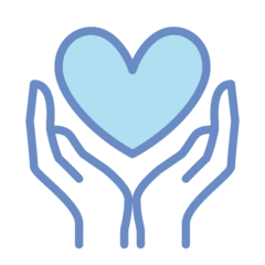 Graphic of hands holding a heart