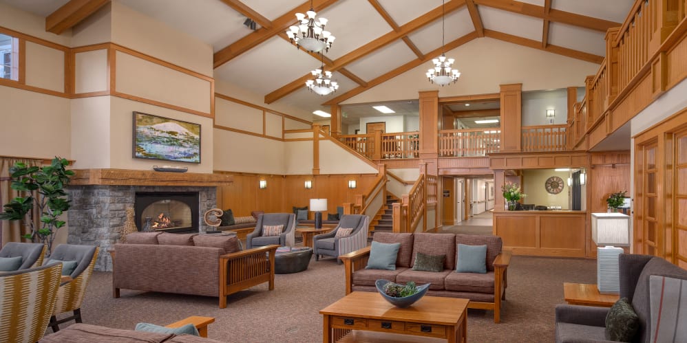 Bright and welcoming common area with comfortable seating