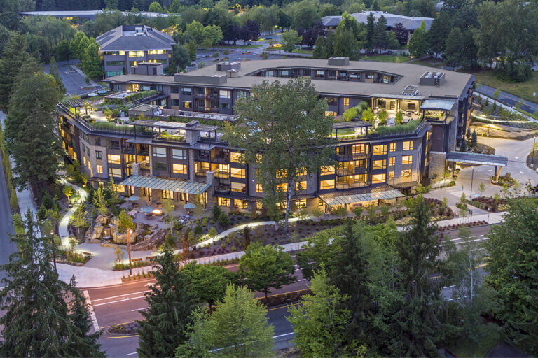 Aerial view of The Springs at Missoula facility
